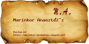 Marinkor Anasztáz névjegykártya